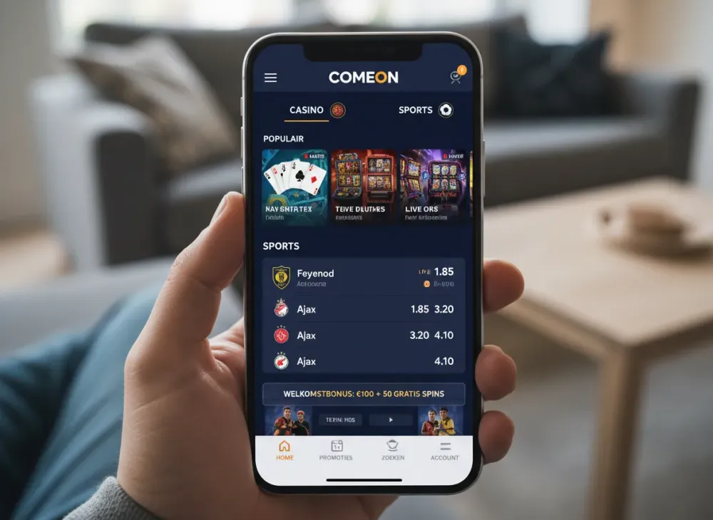 Comeon app gids voor mobiele casino en sportweddenschappen